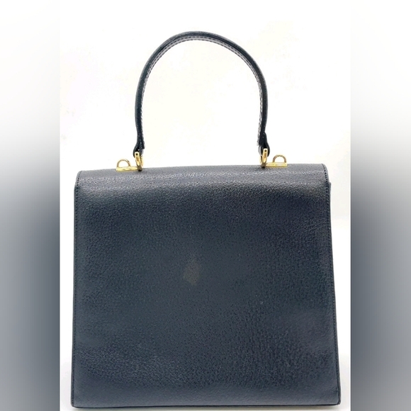 SALE! Auth Gucci Ladylock Leather Black Gold Hardware 2 Way Handbag W/DB/Keys - Picture 2 of 16